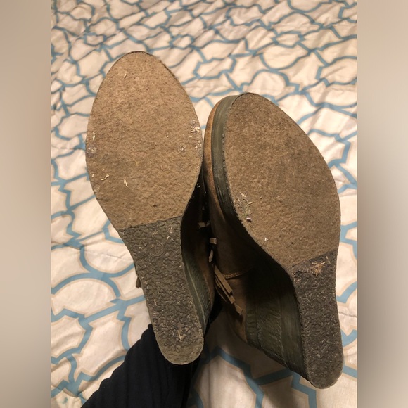 Sbicca Brown Fringe Wedge Boots - Picture 3 of 3